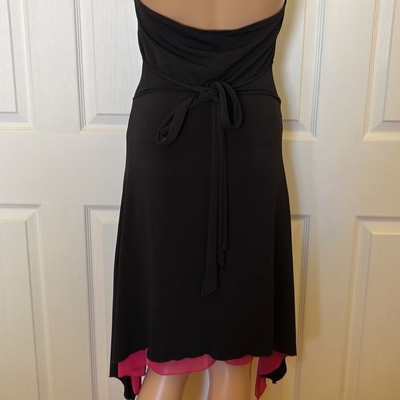 StudioY black /pink hater prom/cocktail dress w rhinestone bodice szM - Picture 4 of 4